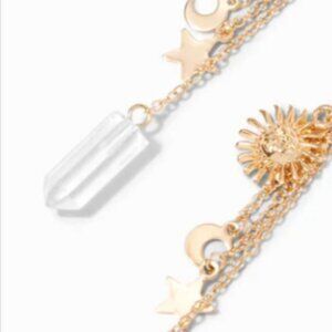 Icing Celestial Mystical Gem Drop Clip On Earrings Gold